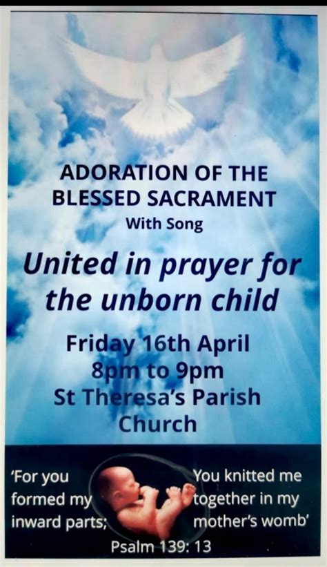 Prayer For The Unborn Child Catholic Diocese Of Gibraltar