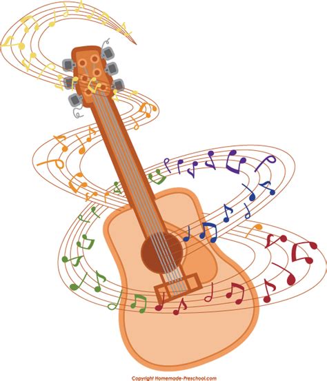 Guitar And Music Notes Clip Art