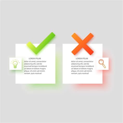 Premium Vector Green Check Mark Icon And Red Cross Mark Checklist