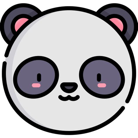 Icono De Oso Panda Kawaii Lineal Color