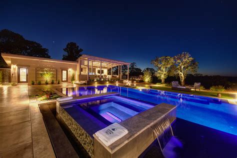 Contemporary Poolscape By Cosgrove Custom Pools Brings Outdoor Living