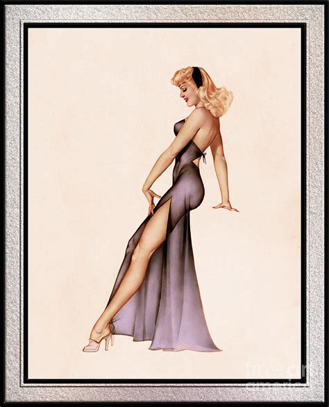 Esquire Calendar Girl By Alberto Vargas Pin Up Wall Art Decor Painting By Rolando Burbon