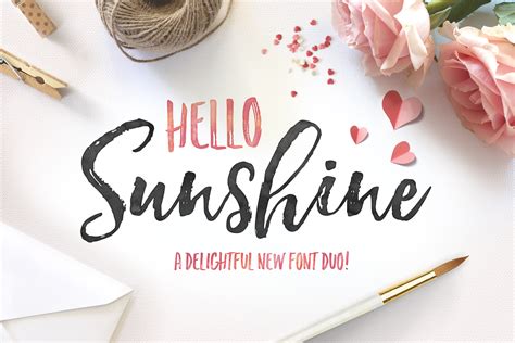 Hello Sunshine Font Duo ~ Script Fonts On Creative Market