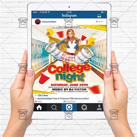 College Night Premium A5 Flyer Template Exclsiveflyer Free And