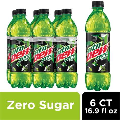Mountain Dew Zero Sugar Soda Bottles 6 Pk 169 Fl Oz King Soopers