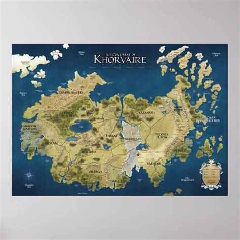 Annotated Map Of Khorvaire Eberron Poster Zazzle