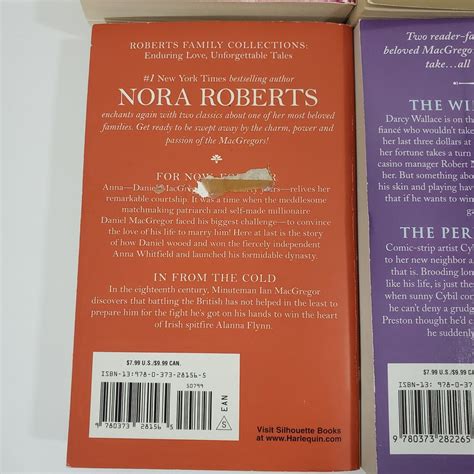Nora Roberts The Macgregors 4 Pb Lot 1 5 7 9 11 In Serena Alan Daniel