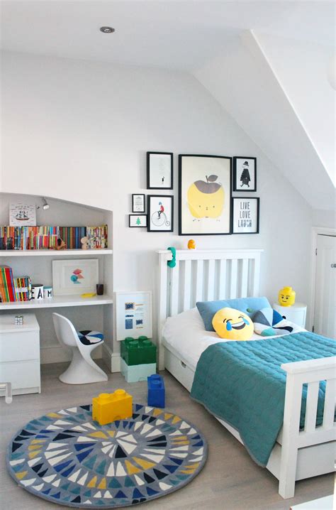 Floating shelves are also a great way to. littleBIGBELL Boy's bedroom Ideas. Decorating with a rug ...