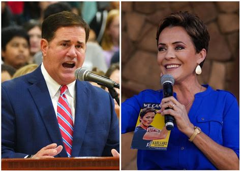 Arizona Governor Race Ducey Aims To Put Fights With Kari Lake In Past
