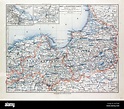 Mapa de Prusia oriental y occidental de Königsberg Kaliningrado (Rusia ...