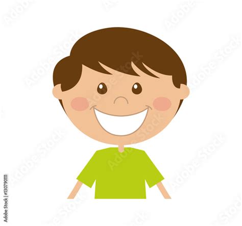 Cute Little Boy Character Vector Illustration Design Stock Image And