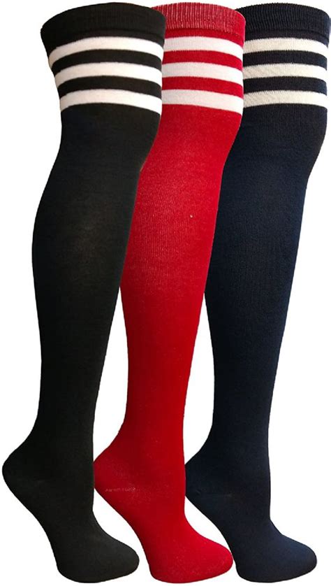 Units Of Yacht Smith Womens Over The Knee Socks Referee Style