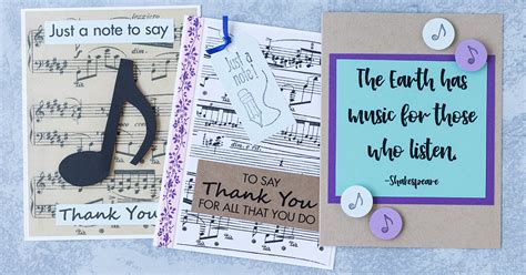 12 Easy Diy Music Teacher Thank You Cards • Rose Clearfield