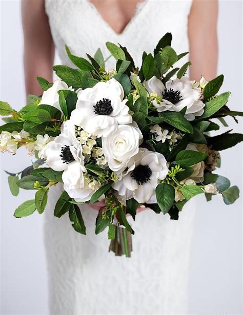 white anemone bouquet cherry tree floral design white wedding bouquets floral wedding