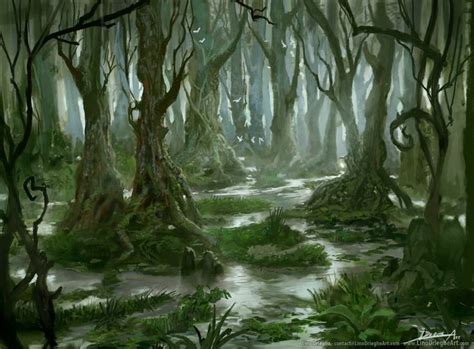 Karanaeè Marsh Fantasy Landscape Fantasy Forest Fantasy Artwork