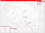 Caldwell County, NC Zip Code Wall Map Red Line Style by MarketMAPS ...