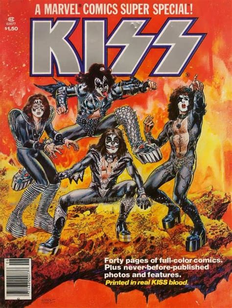 May 1977 Kiss Deposit Their Own Blood In Marvel Comic Book Ink
