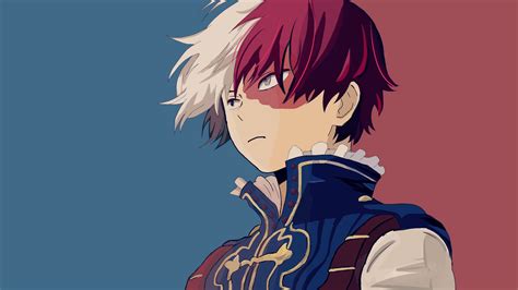 Desktop Wallpaper Confident Anime Boy Shouto Todoroki Boku No Hero