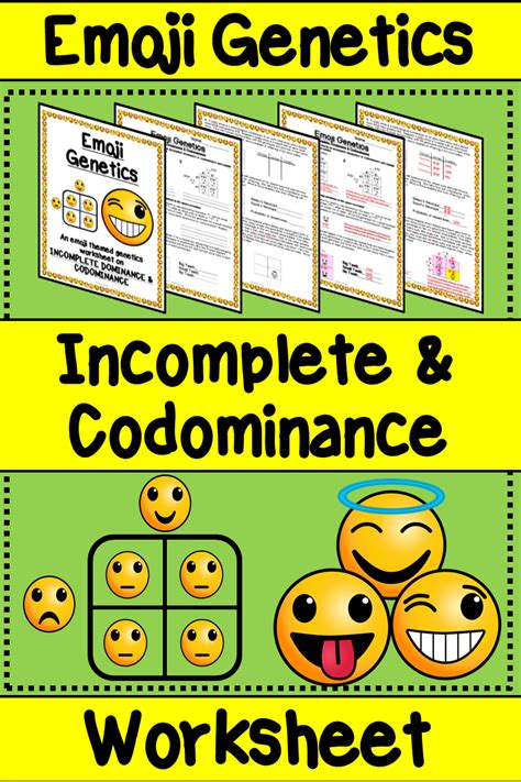 How to write parents genotypes. Incomplete Dominance & Codominance - Emoji Genetics ...