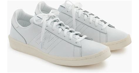 Jcrew 791 Leather Low Top Sneakers In White For Men Pure White Lyst