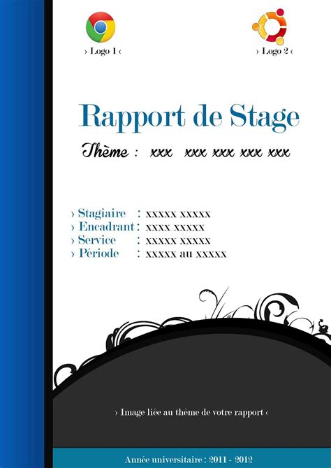Idée Page Présentation Rapport De Stage Exemple De Rapport