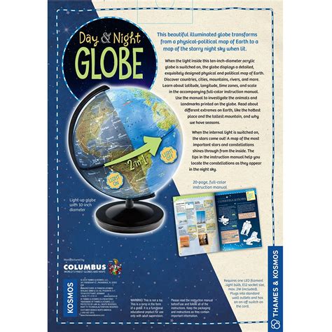 Day And Night Globe 10 Inch Led Illuminated Globe W Constellation Map