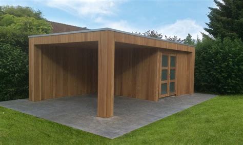 Tuinhuis met overkapping of veranda een tuinhuis met overkapping is als een tweede huis. Tuinhuis in iroko (Houten Tuinhuizen) | Woodproject