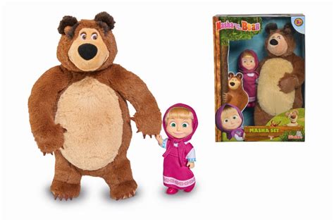 Simba Masha Set Plush Bear With Doll Small