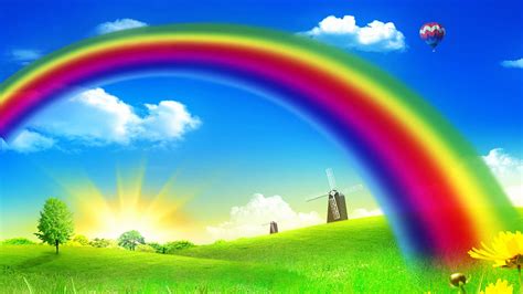 Sky Clouds Rainbow Wallpapers K Hd Sky Clouds Rainbow Backgrounds On Wallpaperbat