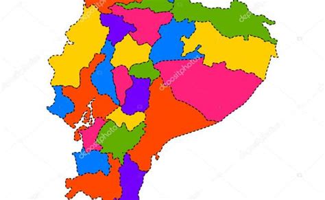 Vector Mapa Del Ecuador Politico Mapa Politico De Ecuador Vector Images