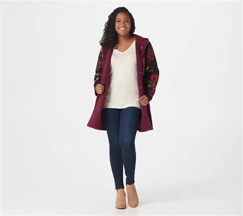 "As Is" Susan Graver Weekend Reversible Polar Fleece Coat - QVC.com