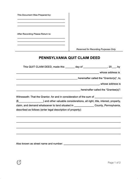 Quit Claim Deed Fillable Form Wisconsin Printable Forms Free Online