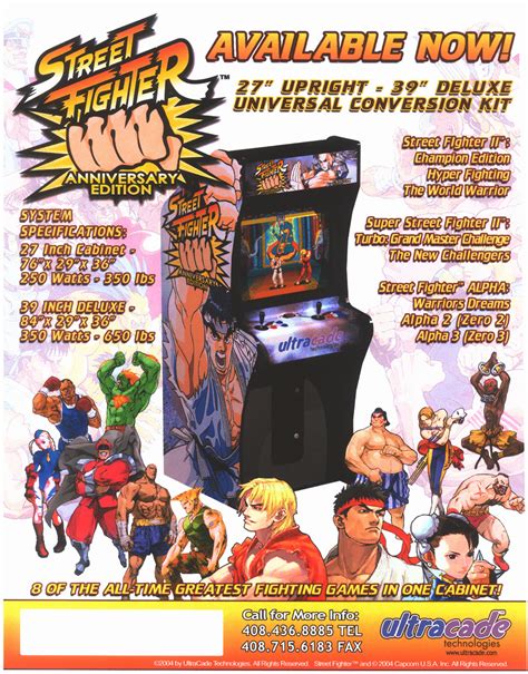 Imagen Hyper Street Fighter Ii The Anniversary Edition Arcade Flyer