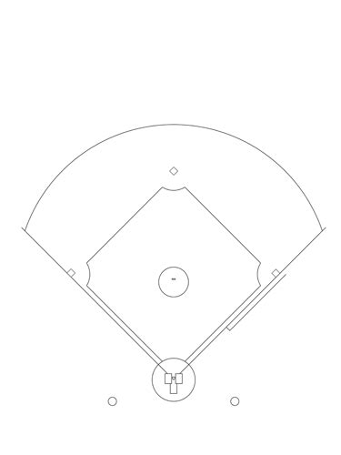 Softball Field Drawing With Label It Is Played With The Ball Whose