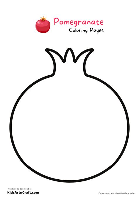 Pomegranate Coloring Pages For Kids Free Printables Kids Art And Craft
