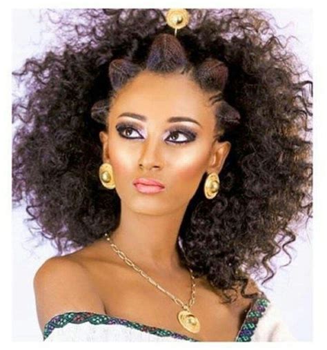 Clipkulture Beautiful Habesha Wedding Hairstyle Ethiopian Hair Ethiopian Beauty Ethiopian