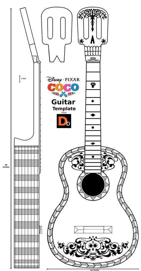 Coco Guitar Template Printable Printable Word Searches