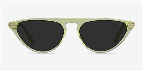 Satellite Cat Eye Clear Yellow Frame Sunglasses For Women Eyebuydirect