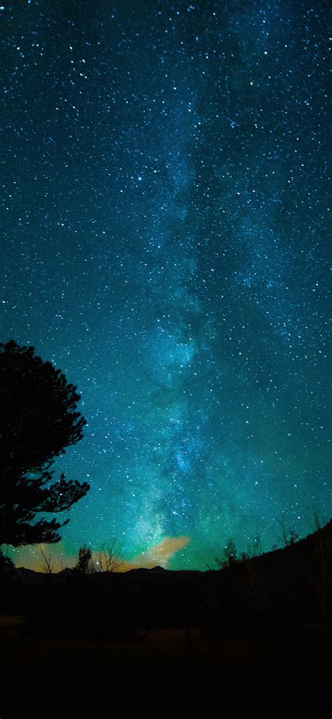 Apple Iphone Wallpaper My57 Aurora Night Sky Star Space Nature Dark