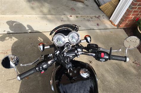 Kit is comprised of 2 x mirrors with all required fittings. T120 Bar End Mirrors - Triumph Forum: Triumph Rat ...