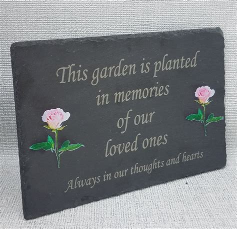 Laser Engraved Memorial Garden Plaque Beautful In A Memorial Garden Or