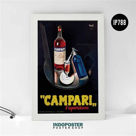 Jual Poster Hiasan Dinding Vintage Retro Ads Campari 12rp 45x30cm Dengan Harga Rp79000 Dari