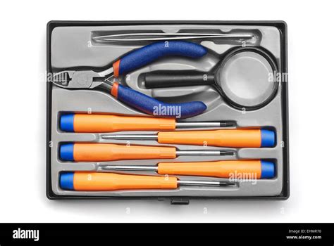 precision tool kit on white Stock Photo - Alamy