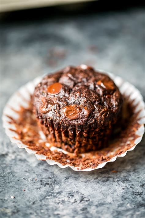 Healthy Double Chocolate Zucchini Muffins Ambitious Kitchen Recipe