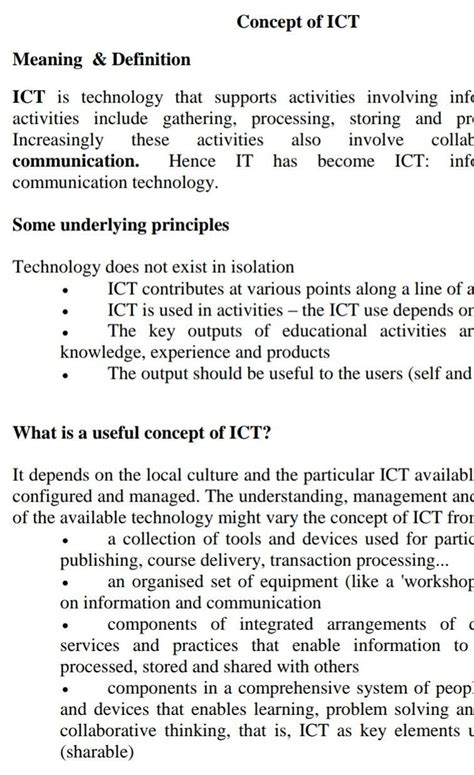 Possible ict meaning as an acronym, abbreviation, shorthand or slang term vary from category to. Concept meaning nature and importance of ict in education ...
