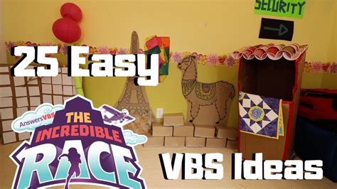 25 Easy Vbs Decorations For The Incredible Race Vbs 2019 Fast Easy