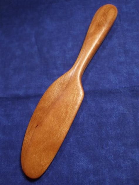 Hand Carved Small Wooden Knife Spreader In Cherry Wood Etsy Wooden