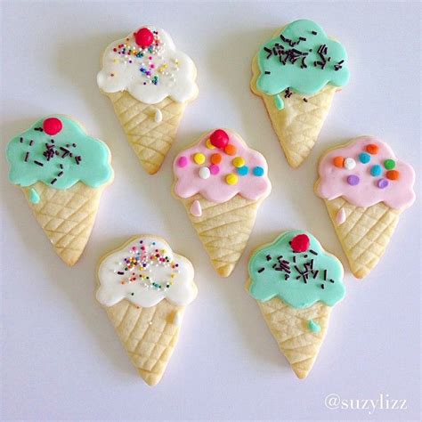 Ice Cream Cone Cookies Decorated Cookies Tutorial Cookie Decorating