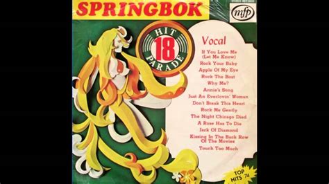Springbok Hit Parade Vol18 1974 Jack Of Diamond Hq Youtube