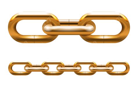 chain link vector png images golden metal chain links vector illustration isolated linkage